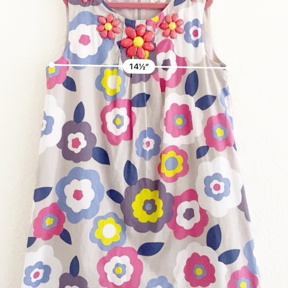 Mini Boden Floral Dress with Beading Size 11-12 - Picture 6 of 7